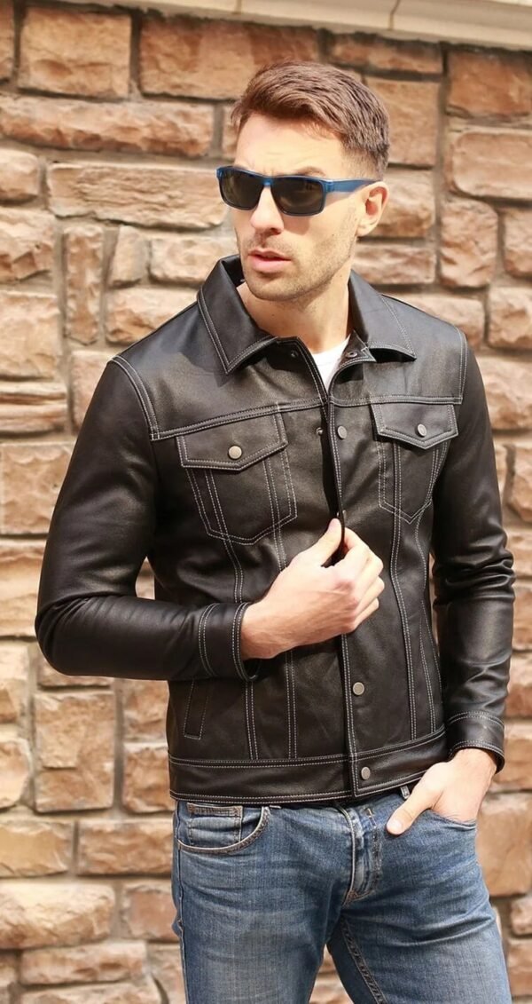 Men's Black Trucker Jacket