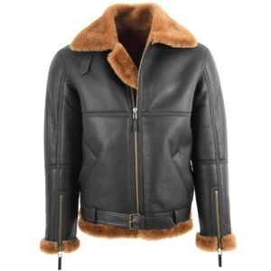Leather Jacket with Fur Lined